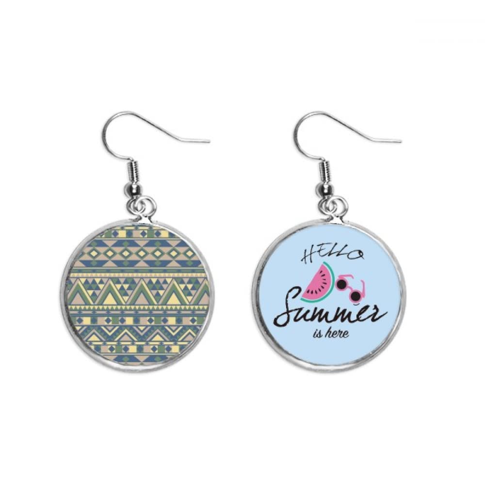 Pendientes de sandía rombo triángulo irregular joyería de verano 5