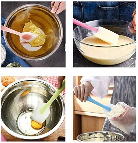 Zollyss Silicone Spatulas Heat Resistant Flexible Spatula 450F with Stainless Steel Core - FDA Grade Premium Kitchen Utensils with Good Grip 27 cm, 1 Pc (Random Color) 4