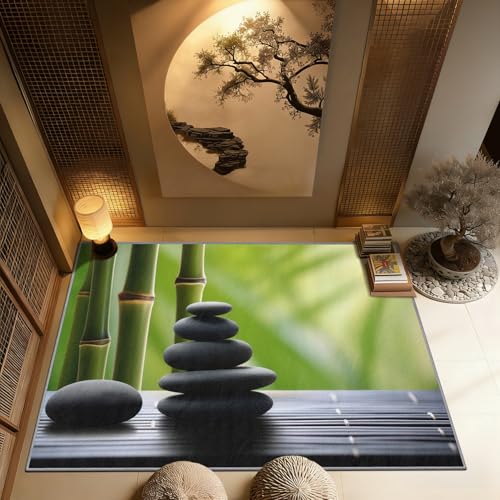 Aquailis Zen Rugs for Bedroom - 2x3 Rug, Zen Garden