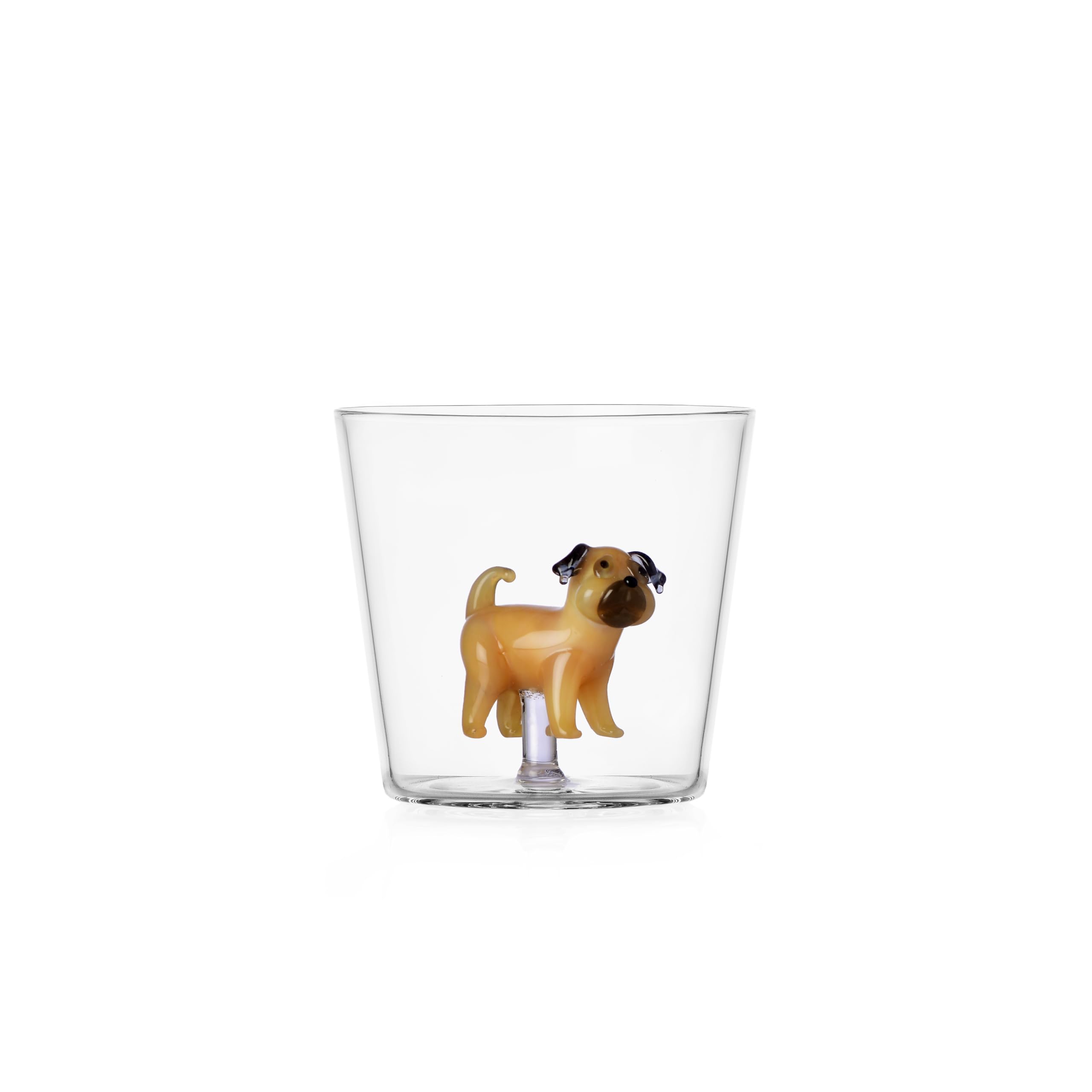 Ichendorf Milano Tumbler Carlino Dogs Collection, 30 cl, Borosilicate Glass, Handmade