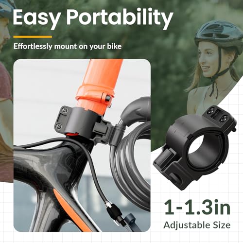 Titanker 4FT Resettable Cable Lock with Bracket