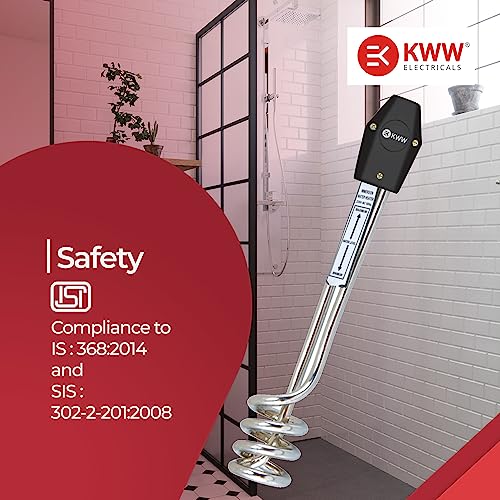 Image of KWW Immersion Water Heater Rod1500W | Water Heaters Immersion | Heating Rod for Hot Water with Copper Heating Element | Water Bucket Heater for Bathroom | 2 Year Warranty