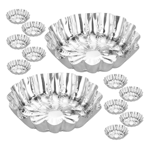 ABOOFAN Chrysanthemum Cup Molds Tin Foil Trays Baking Trays Cupcake Baking Trays for Egg Tart Fruit Pie
