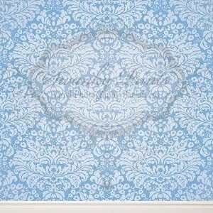 R3-QI6V-AF7B 4' x 4' Blue Vintage Vinyl Photography Backdrop