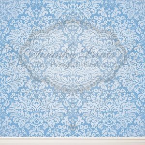 R3-QI6V-AF7B 4' x 4' Blue Vintage Vinyl Photography Backdrop