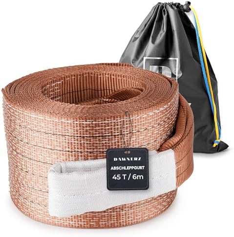 Schwerlast-Abschleppseil 45 Tonnen Bruchfestigkeit, 6m - Notfall-...