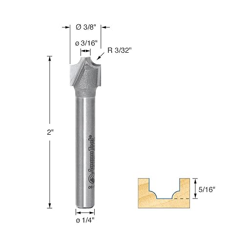 Miniatura 3 de Amana Tool - 56170 Cuentas de inmersión con punta de carburo de 18 de radio x 12 de diámetro x 38 x 14" Sha