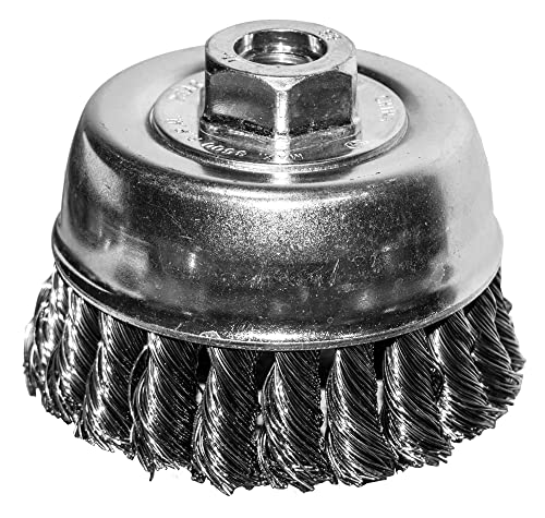 Century Drill & Tool 76023 Knotted Wire Angle Grinder Cup Brush, 3