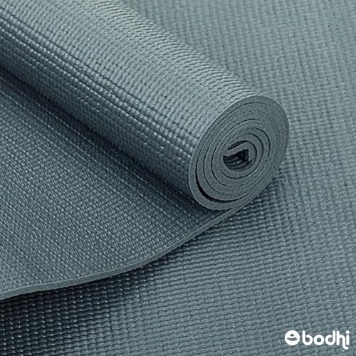 Tapete de Yoga PVC ecológico Asana indicado para iniciantes, ginástica e pilates 183x60cm Bodhi (Gra