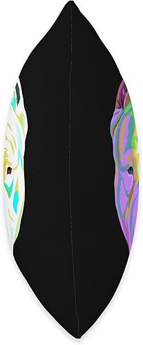 Miniatura 2 de Colorful Dog Dogo Argentino - Almohada (16 x 16 pulgadas), multicolor