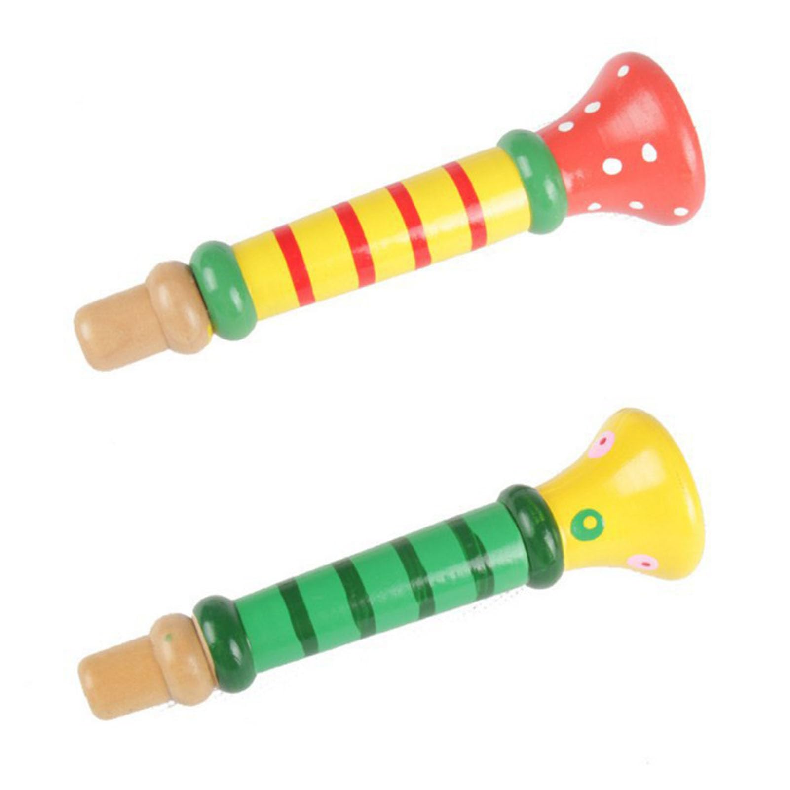RASTKY Durable Wooden Trumpet Toy for Kids, Lightweight Trumpet Musical Instrument, Educational Music Education Whistle, Portable for Travel — view 9