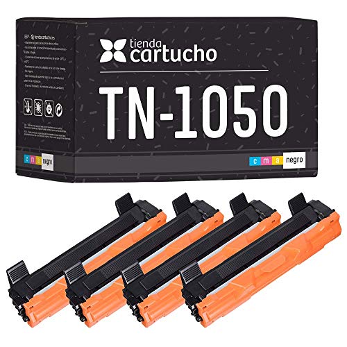 Tiendacartucho Pack 4 Toner Brother TN1050 Compatible 1000 copias   para Brother DCP 1510,DCP 1512,DCP 1610W,DCP 1612W,HL 1110,HL 1112,HL 1210W,HL 1212W,MFC 1810,MFC 1910,MFC 1910W