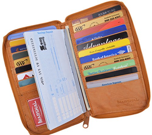 Genuine Leather Zipper Tall Bifold Business Credit Card Case & ID Holder Wallet3
