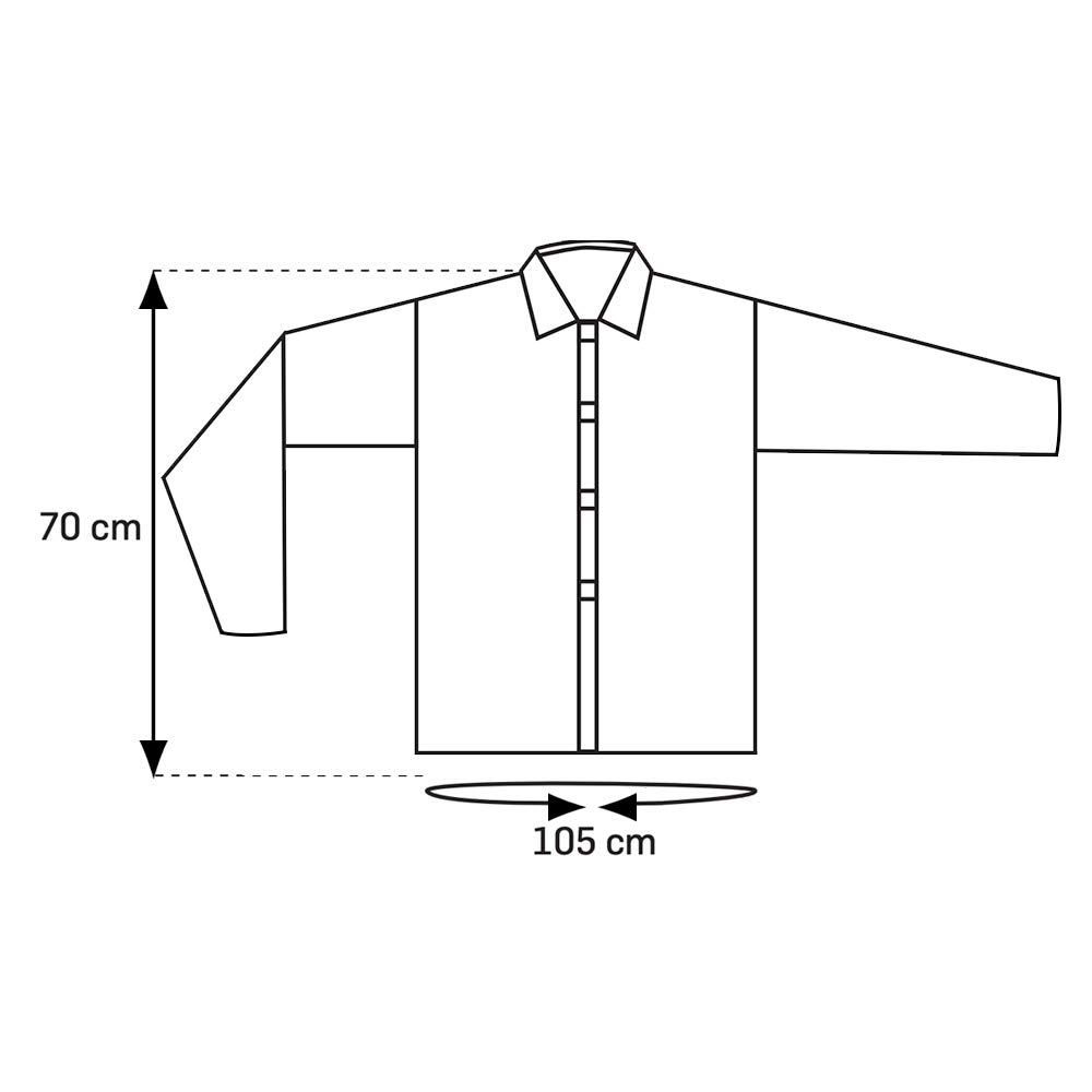 Bata Infantil Desechable con Velcro - Color: Blanco - para Laboratorios, Industrias de Alimentación, Limpieza, Talleres o en Visitas a Empresas - 50 Unidades