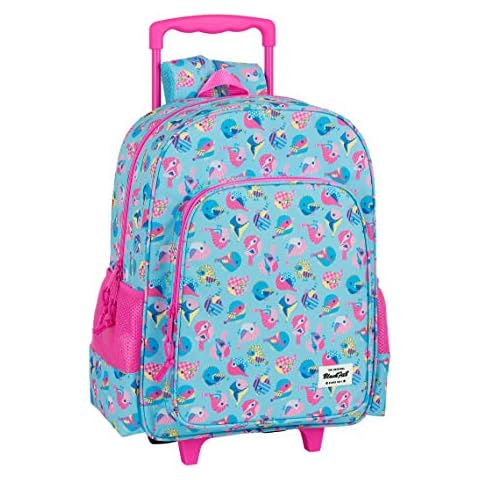 Blackfit8 "Blue Birds" Mochila con Carro Compacto Cover