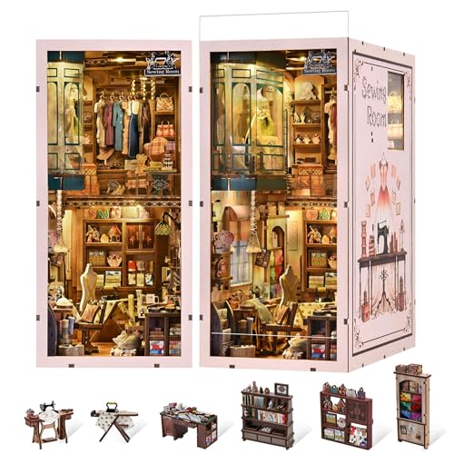 fifijoy Book Nook Kit - DIY Miniature House Dollhouse Kit for Adults and Teens, Booknook Tiny House...