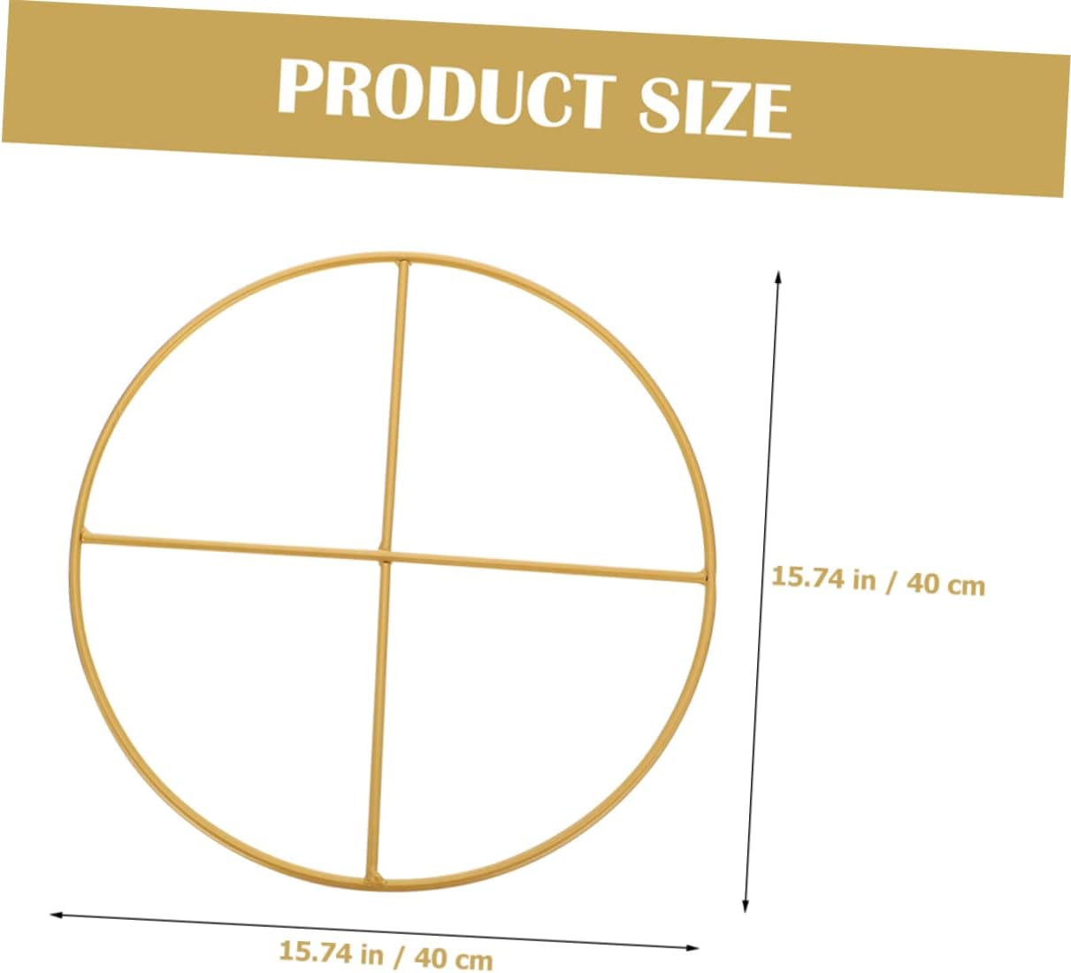 Gold DIY Dreamcatcher Rings 40cm Iron Wreath Circles for Girls for Craft