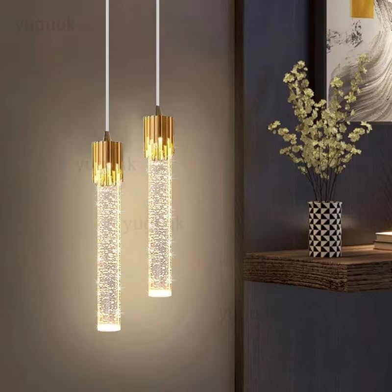 QAZXDRFG Nordic Crystal Pendant Lights LED Ceiling Lamp Bedside Hanging Lighting for Living Room Kitchen Bedroom Ceiling Home Decor,Modern