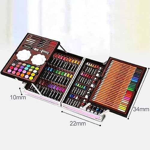 Image of Peeplvalue Deluxe Unicorn painting colour set for Kids Art and Craft suitcase l 145 colour set Drawing and Painting Set best for Birthday Gift for Boys Girls