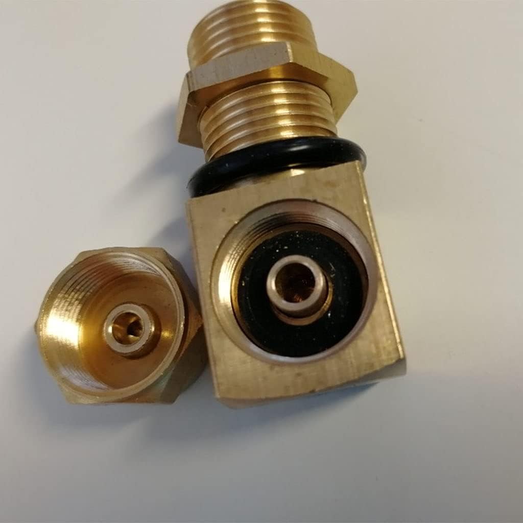 CKSEKD 1/4"" 3/8"" 1/2"" BSP Male Thread L-Shape Brass Oil Liquid Level Indicator Sight Glass Gauge, Two Window 1pcs (Color : 80mm, Size : 1/2"")