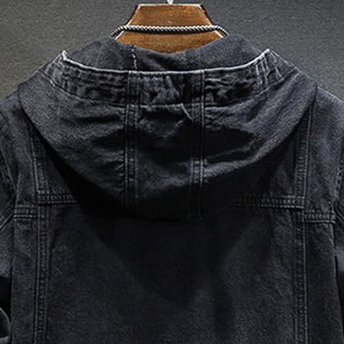 Veste en jean à capuche homme veste denim casual - 6