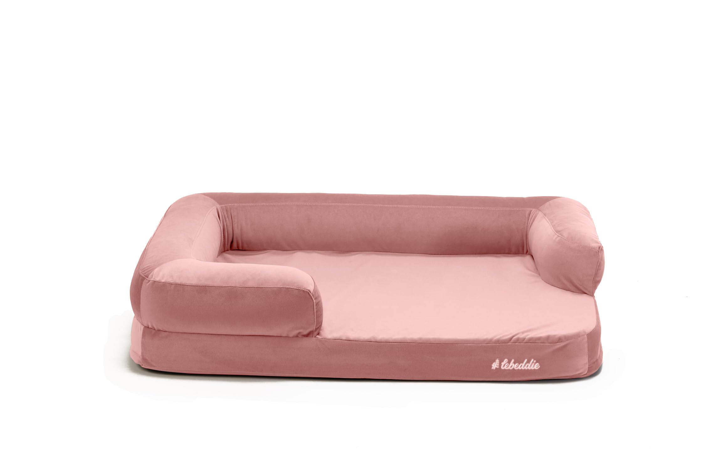 Cama ortopédica para perros de espuma viscoelástica con funda extraíble lavable, colchón de doble capa de alta calidad, protector de colchón impermeable, para perros de todos los tamaños (S, rosa y