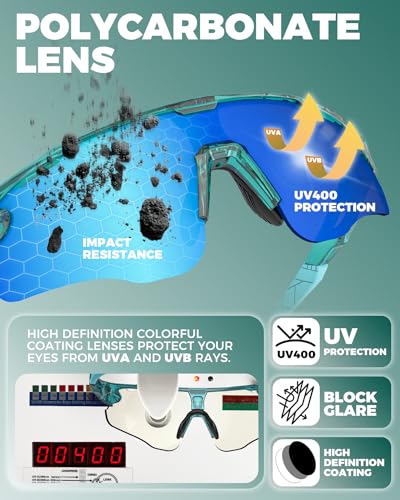 Image of Photochromic Sunglasses for Men Women, Transition Sunglasses for Cycling | Lightweight TR90 Frame, UV Protection, Photochromic Lens, Adjustable Nose Pad, Ideal for Cycling Driving Mtb Running