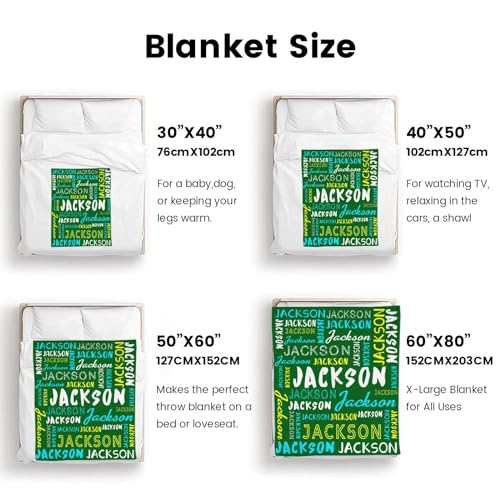 Personalized Name Blanket Customized Baby Blankets for Girls Boys Adults Monogrammed Blankets and Throws Christmas Birthday Mothers Fathers Valentines Day Gift