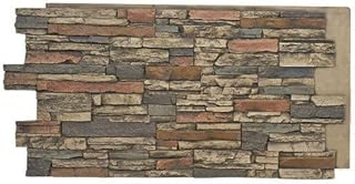 Faux Stone Wall Panel - Deep Stacked Stone Siding - Alpine Mojave Color ...