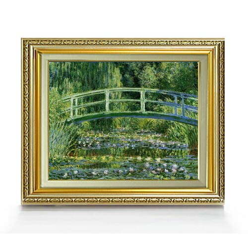 Amazon.co.jp: クロード・モネ 白い睡蓮 F6 油絵直筆仕上げ｜ 絵画 6号