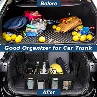 Deosk Car Trunk Organizer for SUV, Car Organizers and Storage with Reinforced Handles, Car Accessories for Women/Men 50LWaterproof Polyester Trunk Organizer, Black — image 6