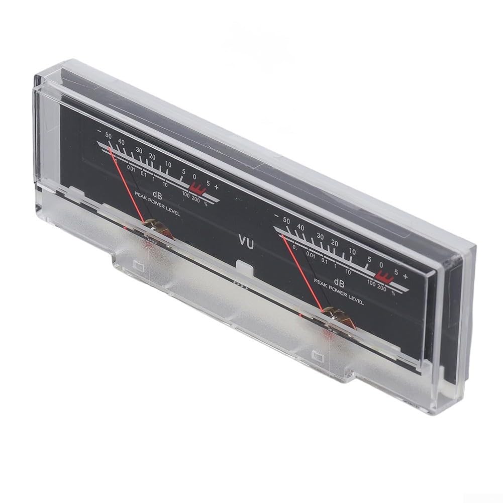 Medidor de volumen con kit de placa de conductor, medidor de base de datos de ajuste de potencia con indicador de nivel de audio, control de oscilación de aguja de brillo ajustable para estudio de