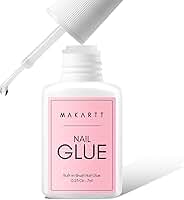 Makartt Cola Super Forte Para Unhas Postiças: Pontas De Unhas Acrílicas - Unhas Postiças - Qualidade Profissional, Sem Necessidade De Uv, Aplicação Com Pincel, Secagem Rápida, Fácil Aplicação