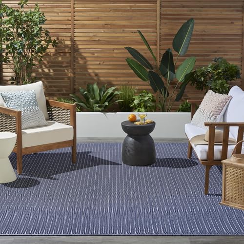 Tapete rectangular 8' x 10' Navy para interior y exterior miniatura 4