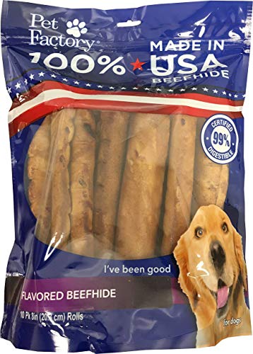 Pet Factory 78264 Beefhide | Dog Chews, 99% Digestive, Rawhides to Keep Dogs