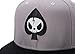 Quanhaigou Men's Spade Embroidery Snapback, Grey Skeletion Skull Baseball Hat Flat Bill Brim Poker Dad Caps,Hip Hop Boy's Cap