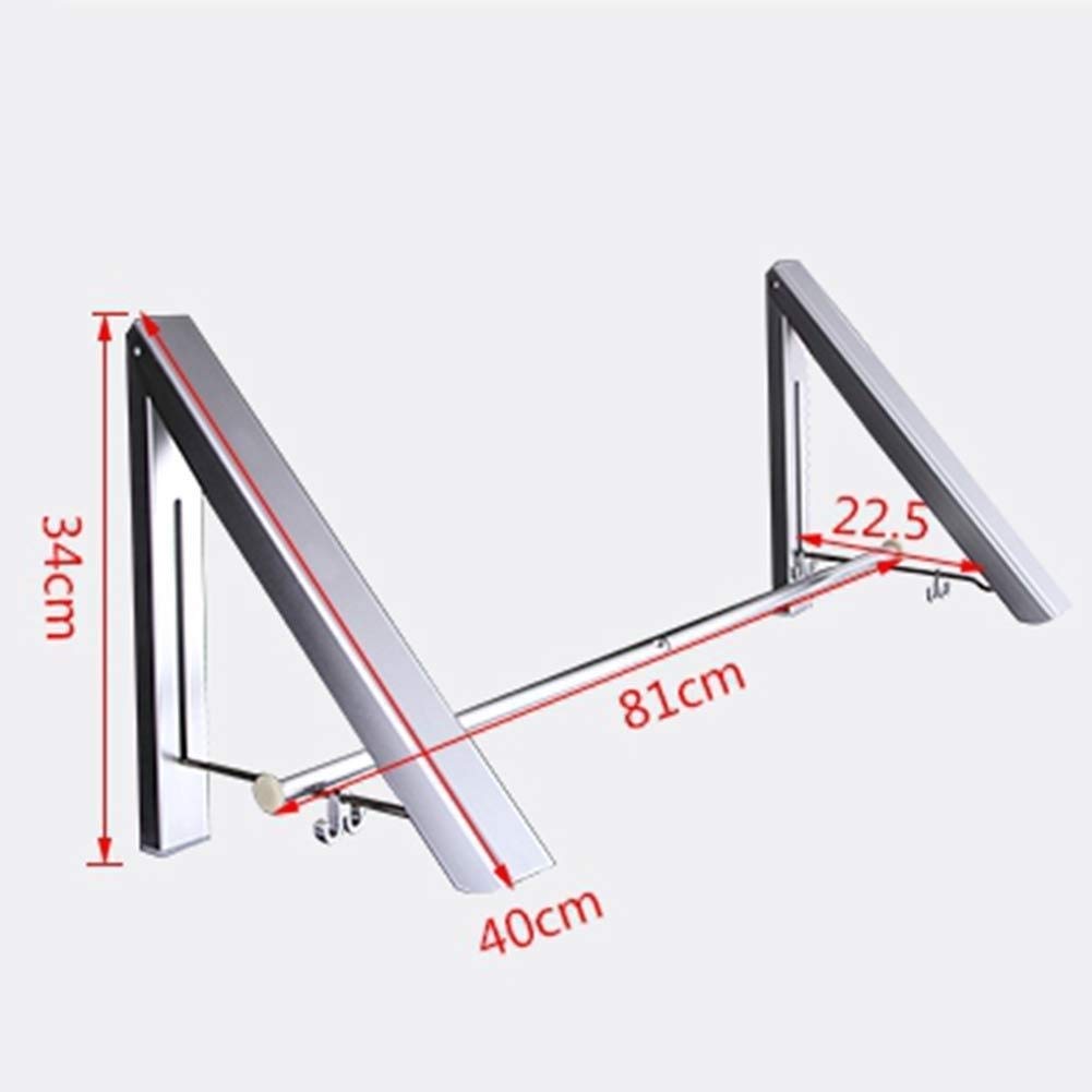 exquisitos estantes de baño Perchas, Perchero montado en la Pared Percha de Aluminio Ganchos de Pared Ganchos para Abrigos Estante de Secado Plegable Espacio telescópico baño balcón/a