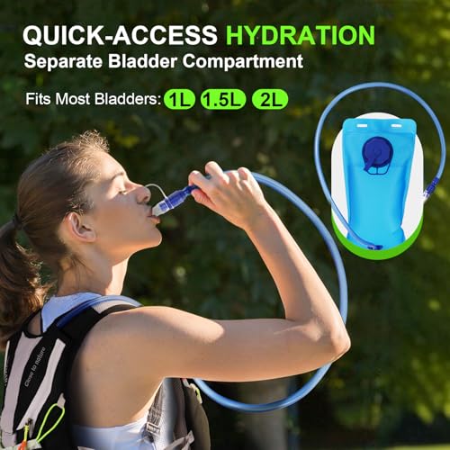 RISEMART Laufweste für Damen und Herren,Trinkrucksack Laufweste, Laufen Verstellbare Brustgurte Ultraleicht Laufrucksack für Marathon, Joggen, Radfahren, Camping, Wandern