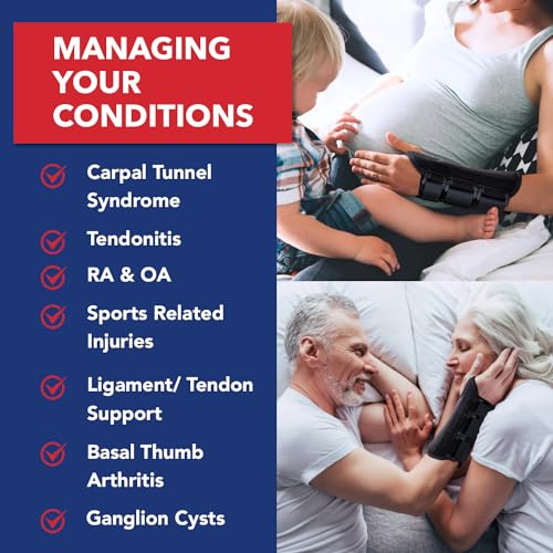 Doctor Developed Carpal Tunnel Night Wrist Brace & Wrist Support, Single, Splint & Doctor Written Handbook, Fully Adjustable - Image 4