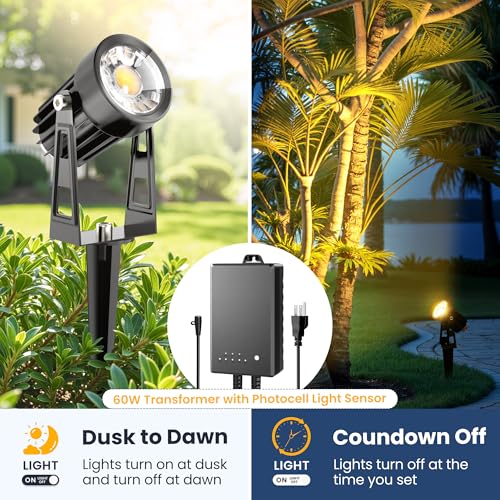 Low Voltage Landscape Spot Lights with 60W Transformer and 65FT Wire 8 Pack - image 3