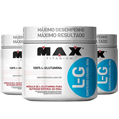 COMBO ATACADO 3X L GLUTAMINA 300G - MAX TITANIUM