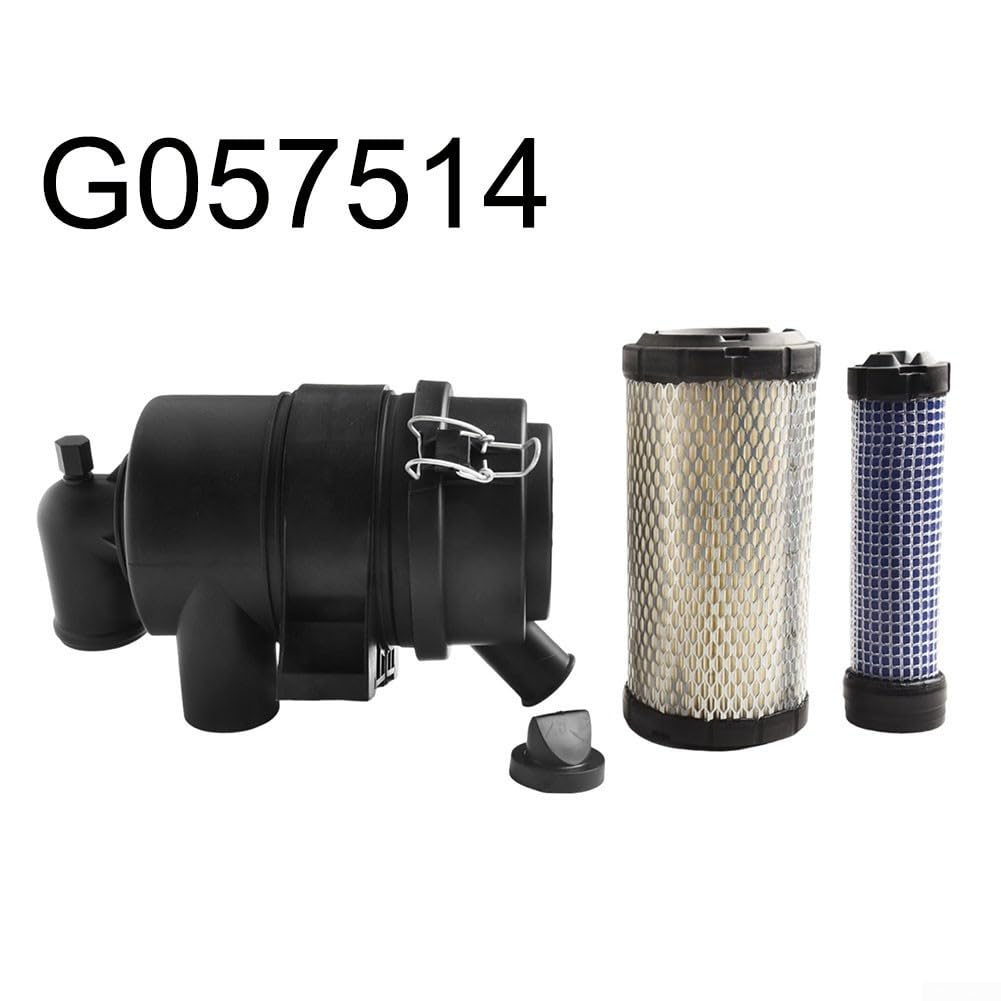 Filtro de aire G057514 con adaptador de ángulo para motores de 20 HP, conjunto de purificador de aire de repuesto para cortacésped y tractor, medios de filtro de alta eficiencia repelentes al polvo