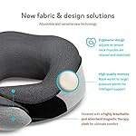 Proglobe Travel Neck Pillows for Airplanes, Sleeping Essentials for Long haul Flights, 360° Head Support, Car and Airplane Kit with 3D Contoured Eye Mask, Earplugs and Luxury Mesh Bag (Adult, Grey) - Image 4