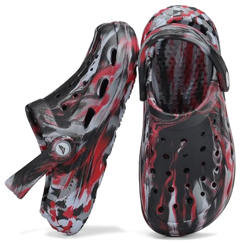 Image of Kids Tie Dye Garden Clogs for Boys Girls | Lightweight Slip-On Water Shoes with Arch Support