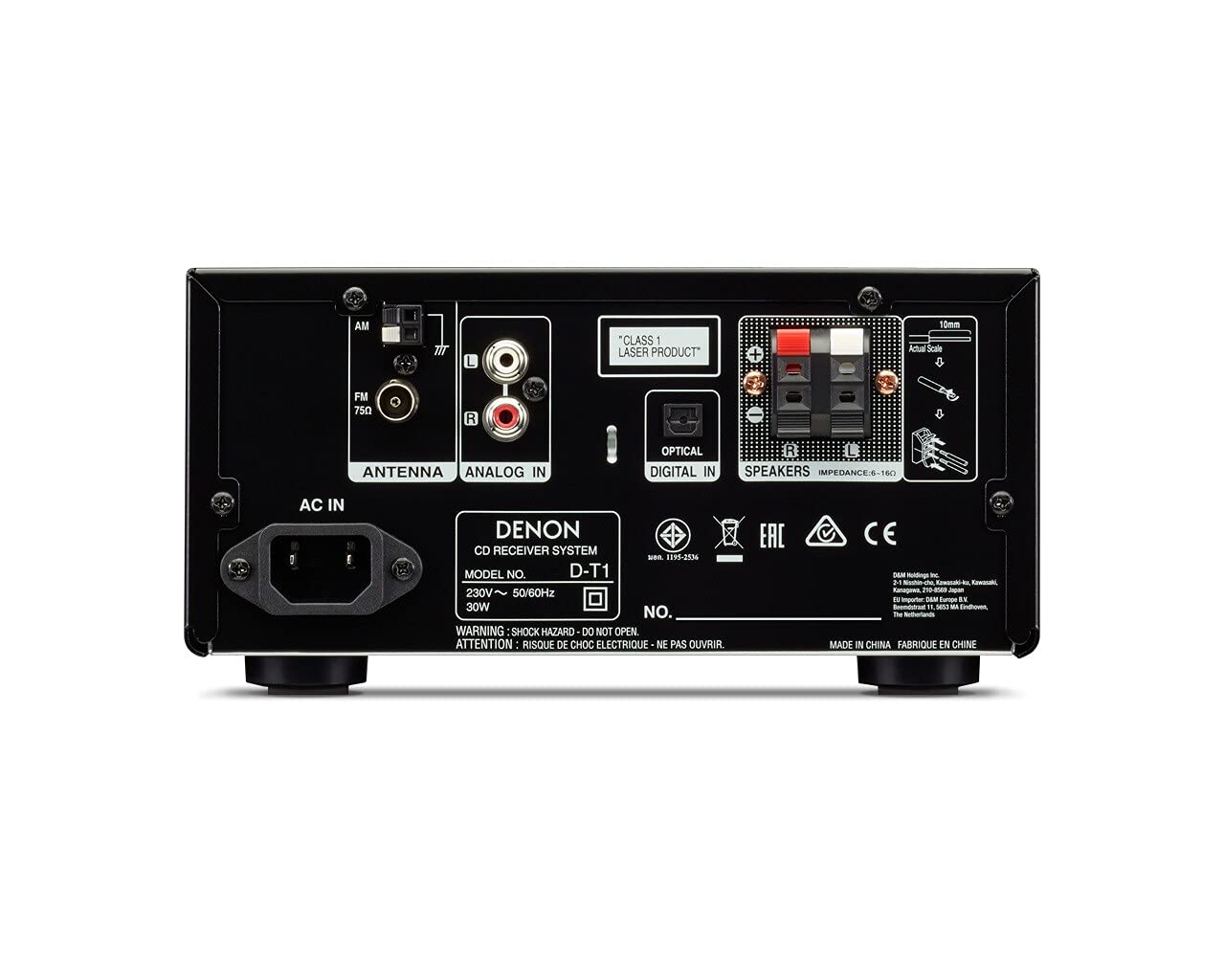 Denon D-T1 Home audio mini system Black 30 W D-T1, Home audio mini