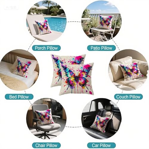 Housse de coussin 70x70cm imperméable pour canapé et balcon extérieur