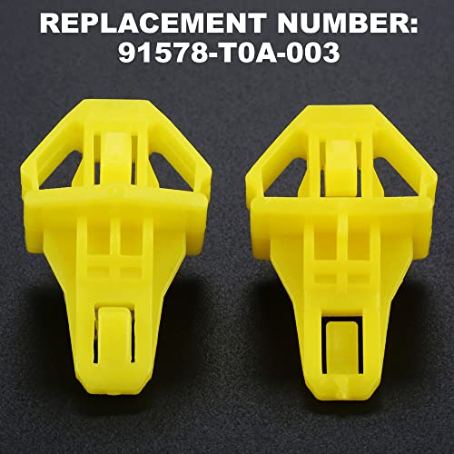 Mtsooning 20Pcs Yellow Bumper Moulding Clips, Nylon Rivets Door Trim Bumper Replacement For Honda Cr-V 91578-T0A-003 #TOP2