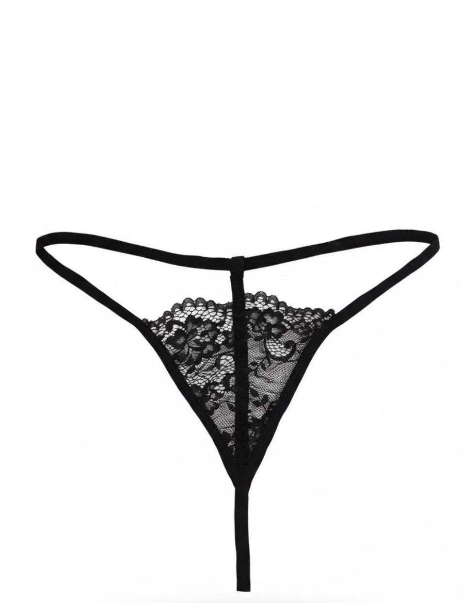 Women's Floral Lace T-Back Thong, Red Free Size