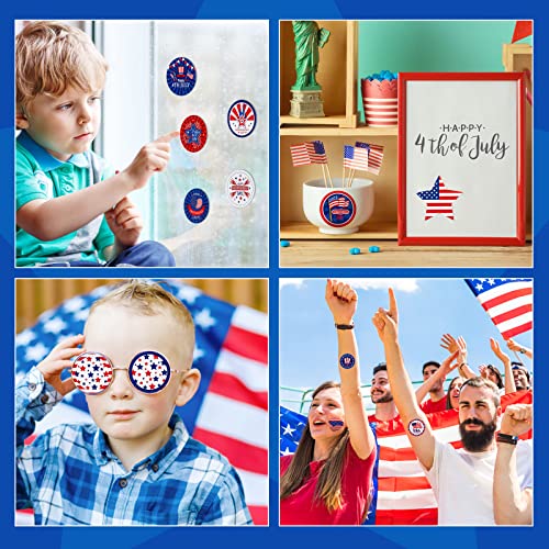 480 Pcs Assorted Usa Patriotic Stickers American Flag Stickers Adhesive Veterans Day Stickers Red White And Blue Decorations For 4Th Of July Independence Day Memorial Day Party Supplies, 40 Sheets #TOP6