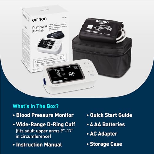Image of OMRON Platinum Blood Pressure Monitor for Home Use & Upper Arm Blood Pressure Cuff - #1 Doctor & Pharmacist Recommended Brand - Clinically Validated - AFib Detection - Connect App